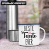 Trendation - Beste Tante Ever Emaille Tasse Geschenk Produktbild-Vorschau 4