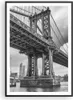 Gerahmtes Poster - Schwarzer Rahmen - Manhattan Brücke Produktbild-Vorschau 1