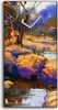 Wanduhr Bürouhr Leinwand Bild 30x60 schöne Fluss Läufe mit Produktbild-Vorschau 1