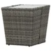 vidaXL Beistelltisch Grau 41,5x41,5x43 cm Poly Rattan und Produktbild-Vorschau 3