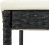Barhocker mit Kissen 6 Stk. Schwarz Poly Rattan , Barhocker Produktbild-Vorschau 6