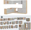 Eckküche Vicco R-Line Beton/Goldkraft Eiche 287 x 60 cm , Produktbild-Vorschau 6