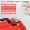A hand is pouring water into a red steam cleaner through a funnel. Náhľad obrázku produktu