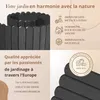 Floranica Bordure de Jardin en bois 40 x 200 cm Anthracite Voir les images du produit 2