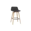 Miliboo - Skandinavischer Barhocker dunkelgrauer Stoff 65 Produktbild-Vorschau 4