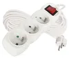 Prodlužovací kabel 10 m / 3 zásuvky / s vypínačem / bílý / PVC / 1,5 mm2 Podgląd zdjęcia produktu