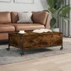 vidaXL salontafel met wielen, gerookt eikenhout, 91x55x34 Productafbeelding-voorbeeld 2