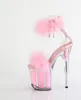 FLAMINGO-824F Damen Sandale von Pleaser, Transparent Rosa , Produktbild-Vorschau 3