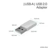Adapter USB 2.0 A Stecker auf USB 3.1 C Buchse, weiß Produktbild-Vorschau 2