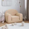 vidaXL Rozkladacia pohovka pre deti Cream Soft Plush Náhľad obrázku produktu 2