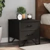Nachttische 2 Stk. Schwarz 40x30x40 cm Holzwerkstoff Produktbild-Vorschau 2