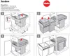 An instructional diagram showing how to install a kitchen waste bin system. Anteprima dell’immagine prodotto