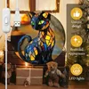 Katzen Lampe, Katzenlampe Mosaik, Nachttischlampe, USB Produktbild-Vorschau 6