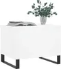 A white coffee table with a book and a vase of greenery on top, set against a white background. Náhled obrázku produktu