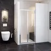 80x185cm Falttür Duschtür Duschwand Duschabtrennung aus Produktbild-Vorschau 1