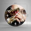 Wanduhr - Rund - Glasuhr - Frau Mode Venedig Maske - Produktbild-Vorschau 3