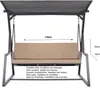 Auflagen für Hollywoodschaukel 170x50 + 170x50 cm  beige Produktbild-Vorschau 2