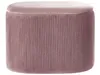 BELIANI Pouf Rosa Samtstoff Plissiert Oval mit Stauraum Produktbild-Vorschau 4