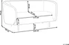 BELIANI Sofa Weiß Bouclé Stoffbezug 2-Sitzer mit Armlehnen Produktbild-Vorschau 7