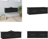 vidaXL Wand Schubladenregal Schwarz 60x26x18,5 cm Produktbild-Vorschau 1