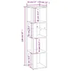 Eckregal Betongrau 33x33x132 cm Holzwerkstoff Produktbild-Vorschau 8