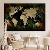 MuchoWow® Poster Weltkarte - Vintage - Blätter 180x120 cm - Produktbild-Vorschau 7
