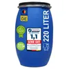 A blue plastic barrel with various labels and text. Produktbild-Vorschau