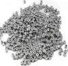Písmenkové korálky, 500 kusov, 6x6 mm, strieborné s Náhľad obrázku produktu 3