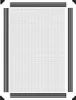 A product image of a window screen with a grid pattern and black borders. Voir les images du produit
