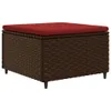 The Living Store 4-tlg. Garten-Lounge-Set mit Kissen Braun Produktbild-Vorschau 5