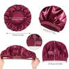 3 Stück Seidenhaube zum Schlafen – Verstellbare Satin Produktbild-Vorschau 3