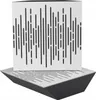 A white acoustic bass trap with a black base, designed for recording studios. Produktbild-Vorschau