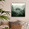 MuchoWow® - Leinwandbilder - Wald - Nebel - Bäume - Natur, Produktbild-Vorschau 2