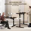 Vinsetto Höhenverstellbarer Schreibtisch 140 x 70cm Produktbild-Vorschau 4