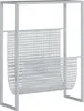 vidaXL stojan na časopisy strieborný 35x15x45 cm oceľ Náhľad obrázku produktu 1