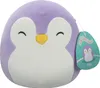 A purple plush penguin toy with a tag. Podgląd zdjęcia produktu