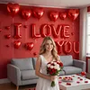 Folienballon Set „I LOVE YOU“ Rot Herzballons 45 cm & Produktbild-Vorschau 4