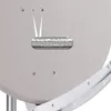 A close-up view of a satellite dish, focusing on the brand logo and mounting hardware. Anteprima dell’immagine prodotto
