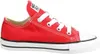 A side view of a red Converse Chuck Taylor All Star sneaker. Voir les images du produit