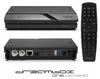 A product shot of a Dreambox One Ultra HD set-top box and its remote control, presented on a white background. Produktbild-Vorschau