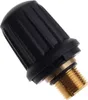 A close-up studio shot of a black and gold pressure washer part against a white background. Náhľad obrázku produktu