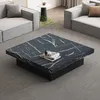 A modern living room with a square coffee table in the center. Produktbild-Vorschau