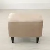 Hockerbezug / Poufbezug für Fußhocker und Pouf – Beige Produktbild-Vorschau 4