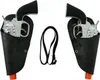 Two toy revolvers in holsters with a strap, laid out on a white background. Produktbild-Vorschau