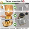 Tischlampe Kabellose LED Tischleuchte aus Gold Glas Produktbild-Vorschau 5
