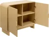 Komoda se 2 dvířky a 2 policemi, béžová, 100 x 40 cm  – Náhled obrázku produktu 2