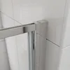 AICA_Nischentür Duschkabinen Drehtür 76x185cm Pendeltür 5mm Produktbild-Vorschau 4