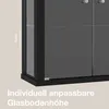 K-Möbel Hängevitrine Glas in Schwarz (80x60x25 cm) mit 2 Produktbild-Vorschau 6