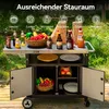 Royal Gourmet Grillwagen mit Klappbarem Seitentisch, Produktbild-Vorschau 8