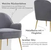 Křesla AIORBER, se zlatými nohami, sametová tkanina, Náhled obrázku produktu 10